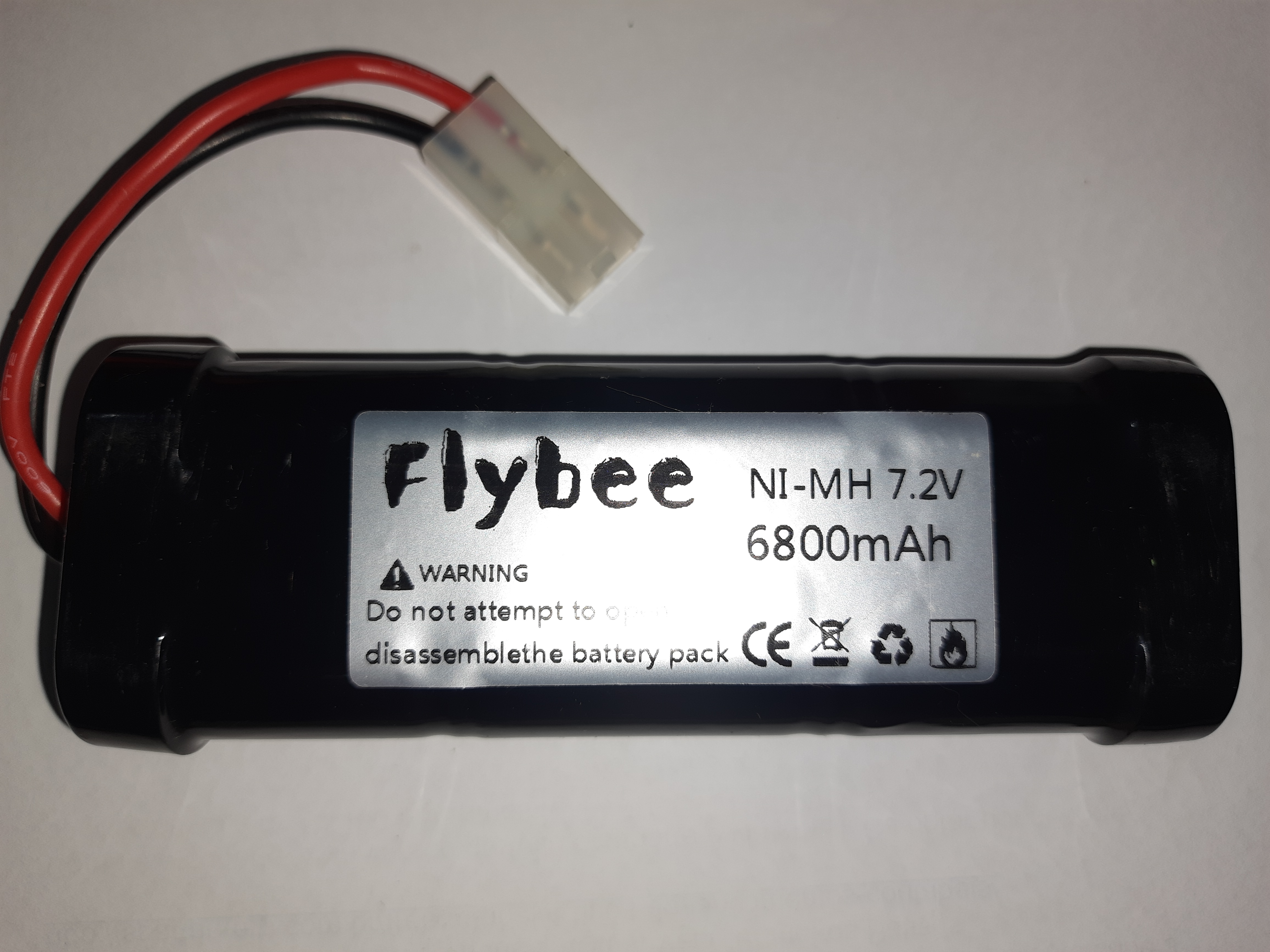 BATERIA RECARREGÁVEL 7,2V 6800mah NI-MH C/ TERMINAL TAMIYA FLYBEE